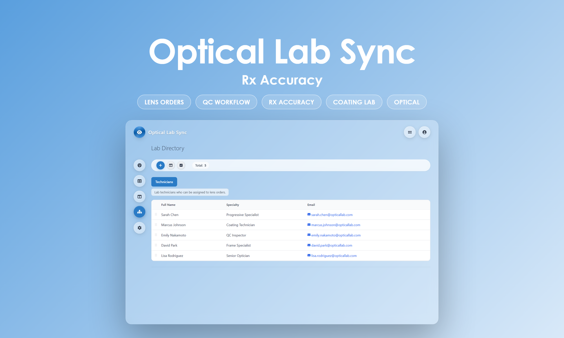Optical Lab Sync - Manage