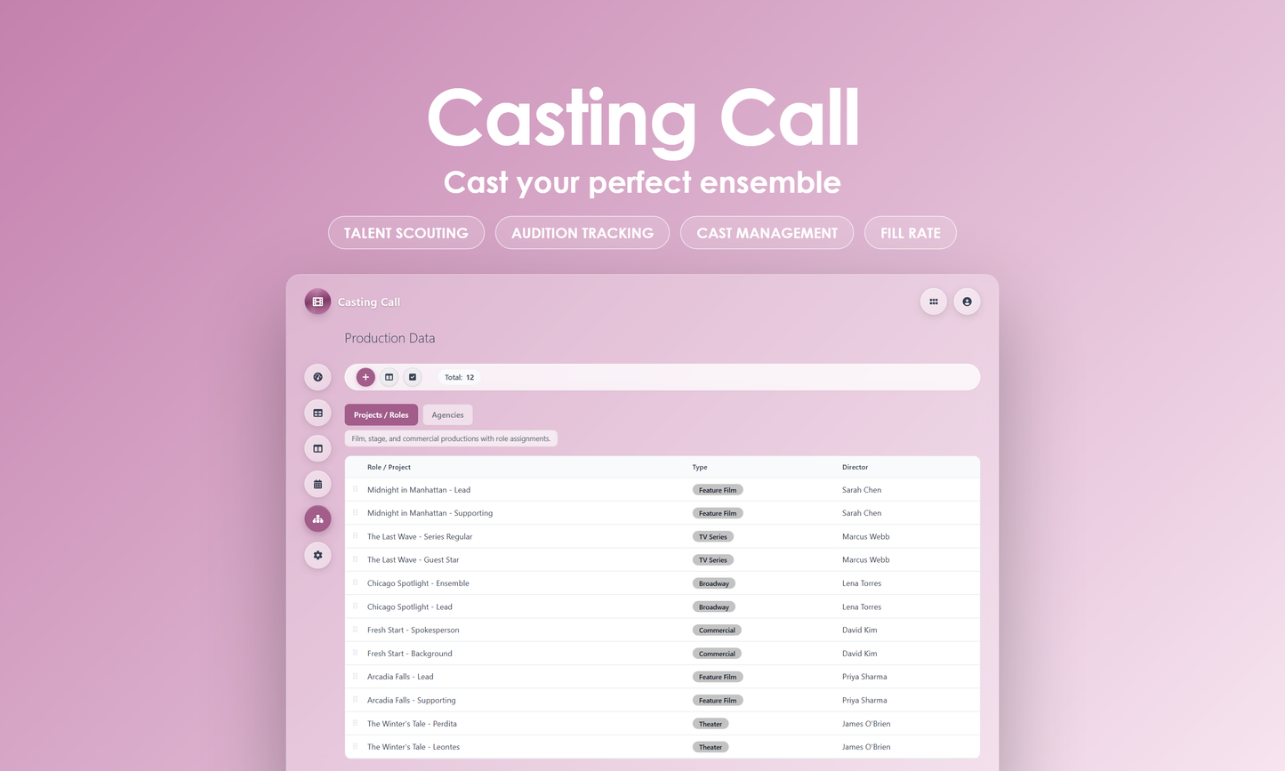 Casting Call - Manage