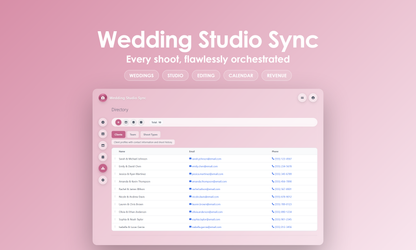 Wedding Studio Sync - Manage