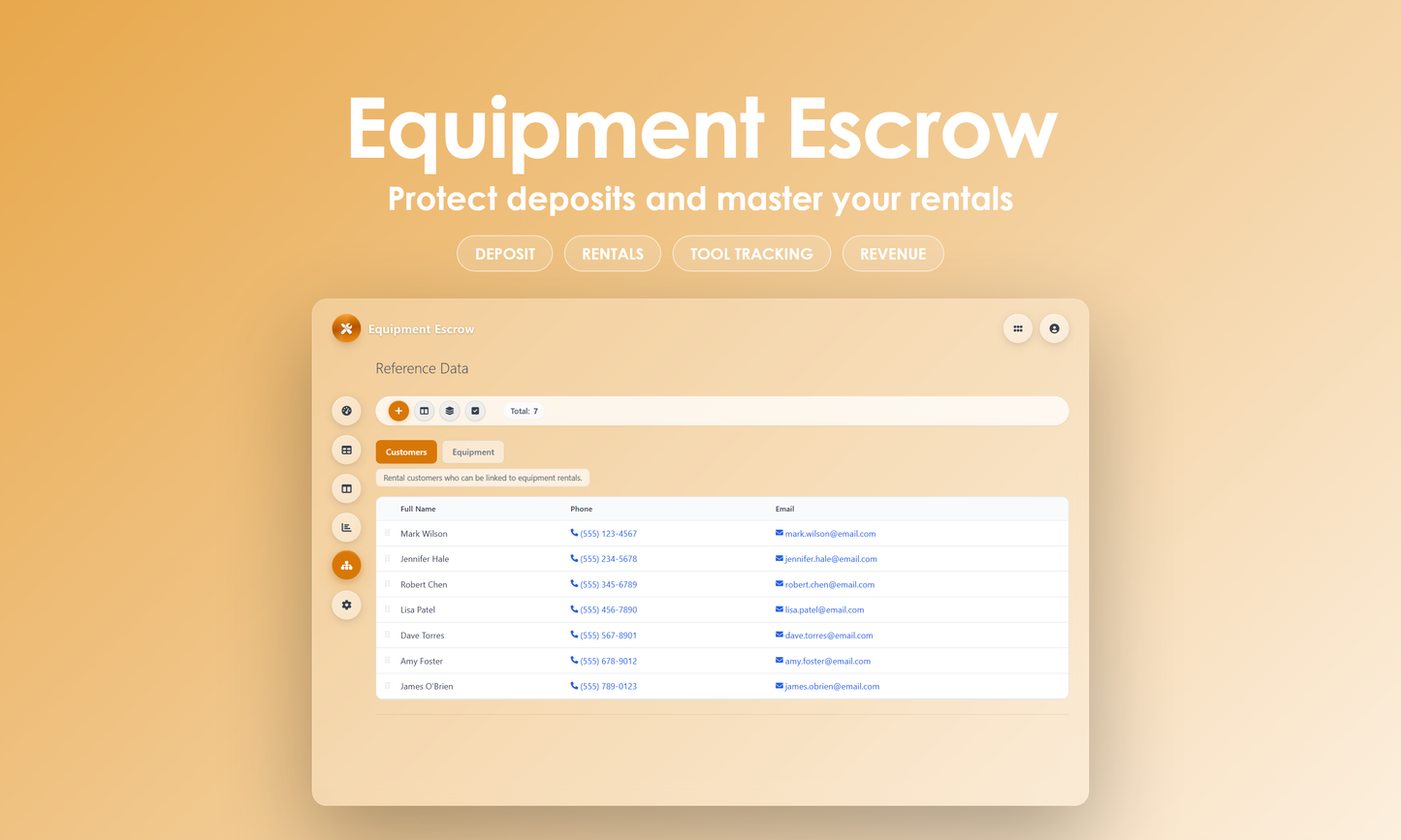 Equipment Escrow - Manage