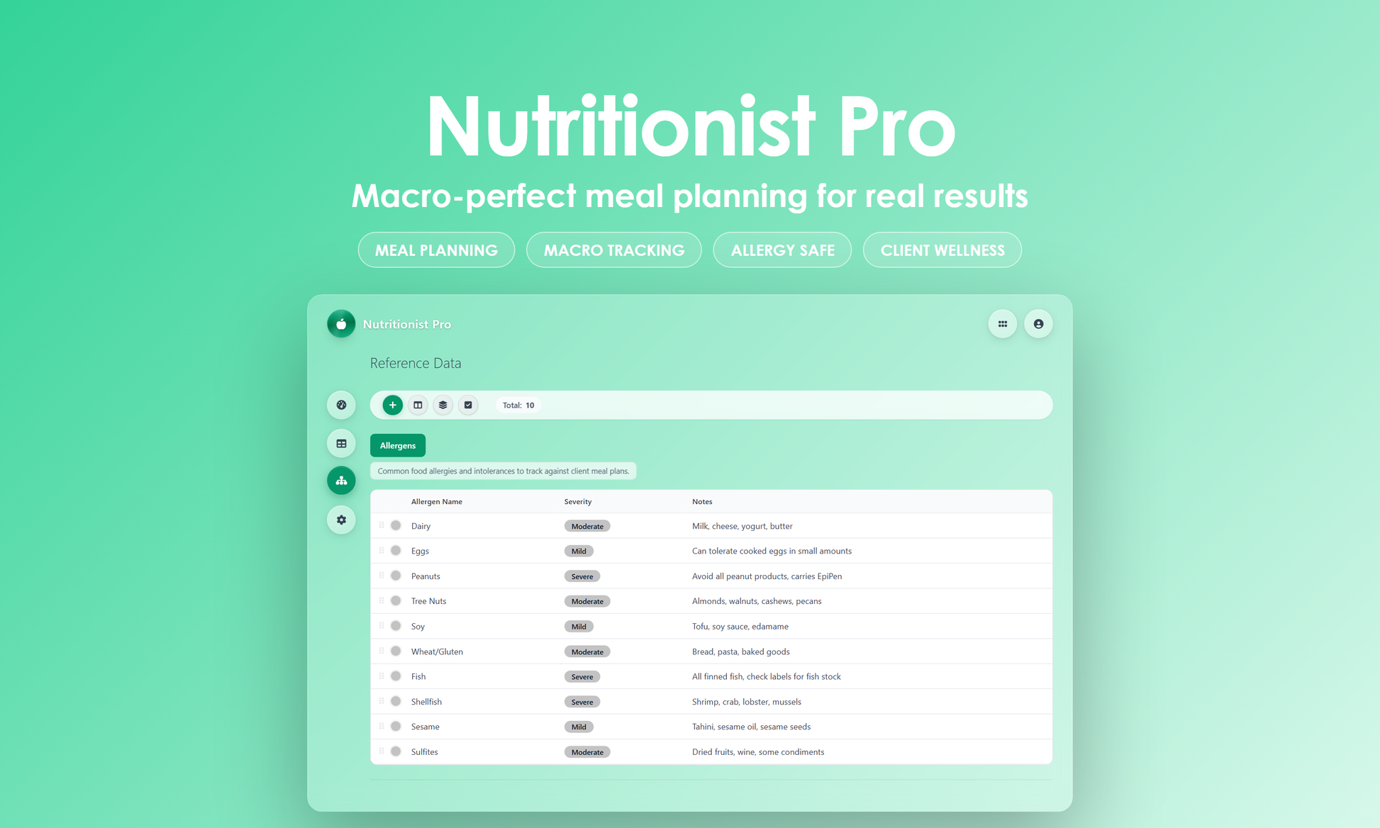 Nutritionist Pro - Manage