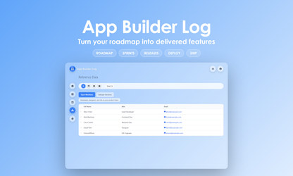 App Builder Log - Manage
