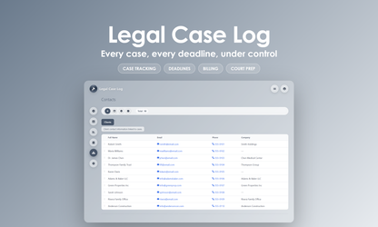 Legal Case Log - Manage