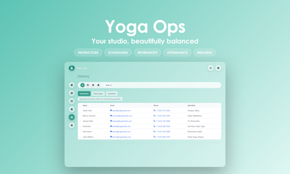 Yoga Ops - Manage