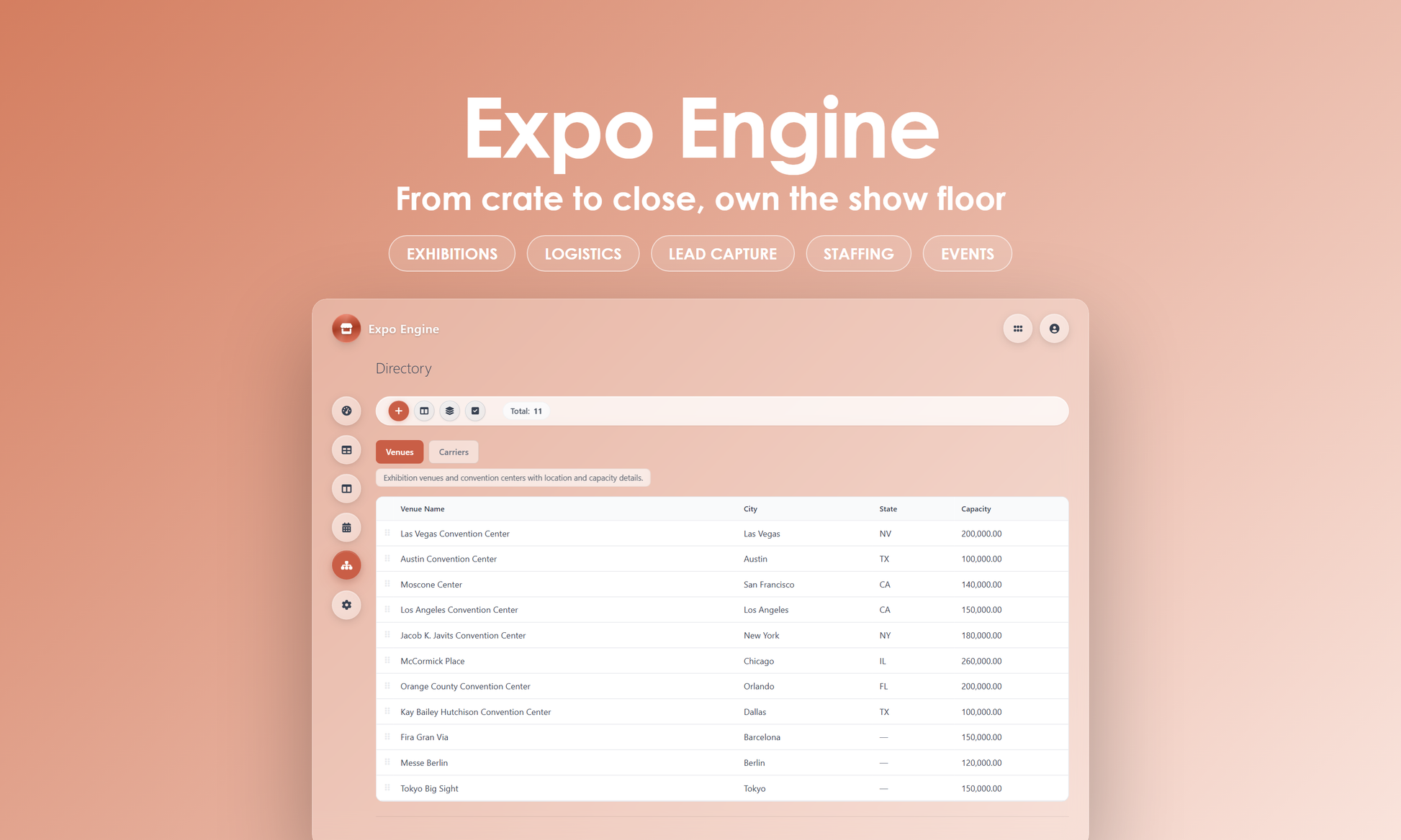 Expo Engine - Manage