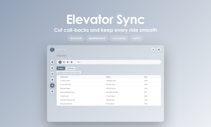Elevator Sync - Manage