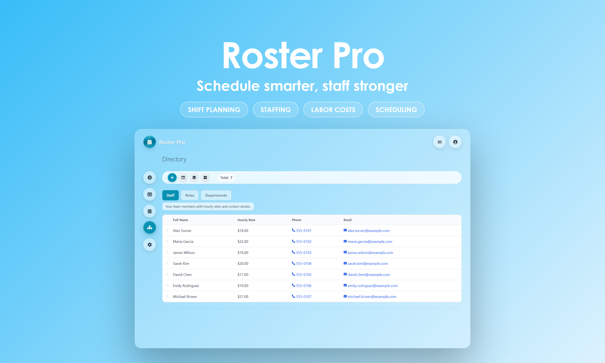 Roster Pro - Manage