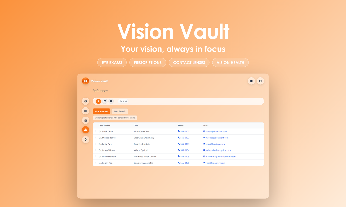 Vision Vault - Manage