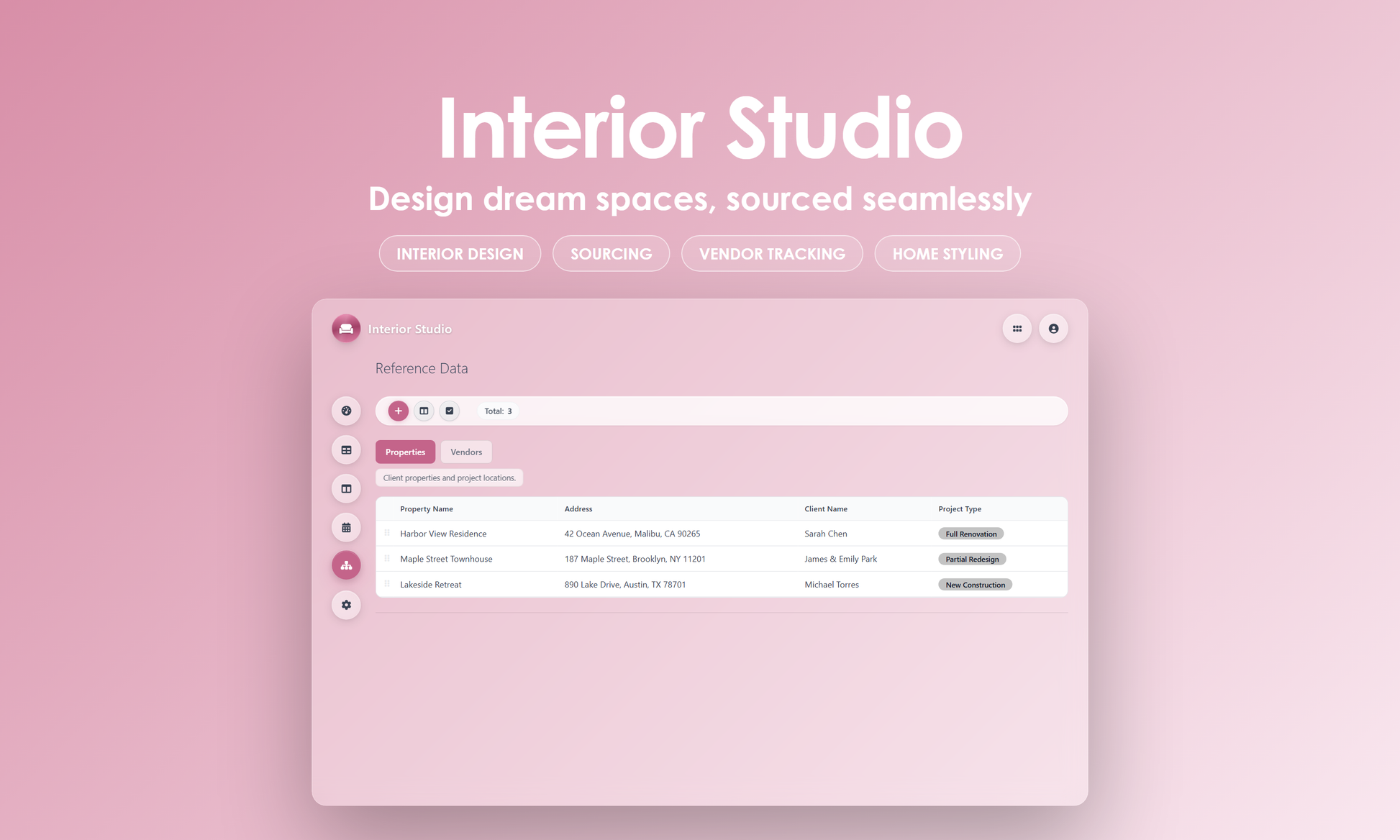 Interior Studio - Manage