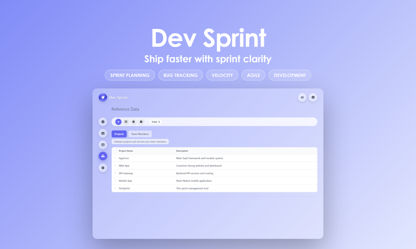 Dev Sprint - manage