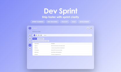 Dev Sprint - manage