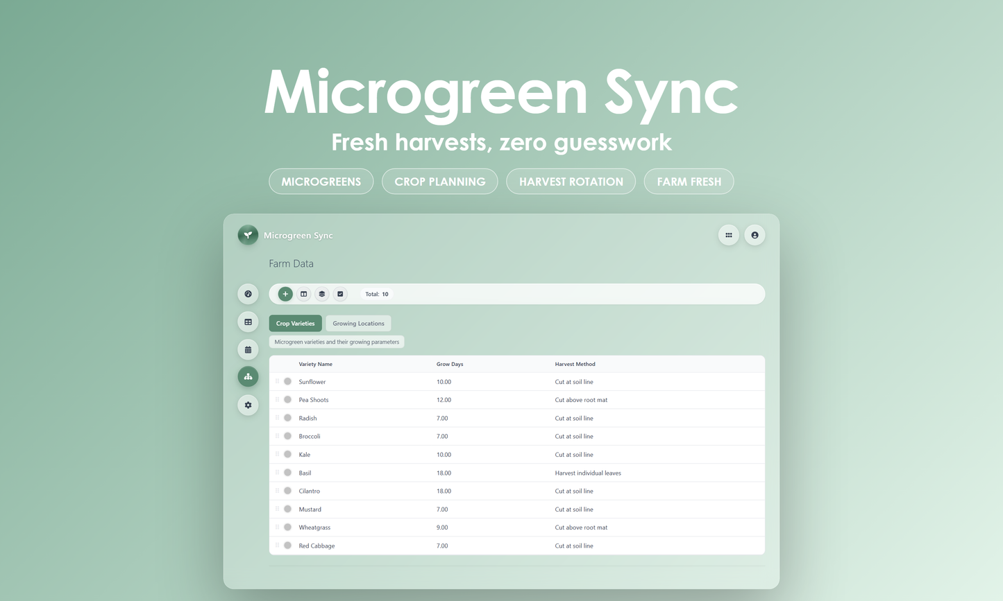 Microgreen Sync - Manage