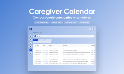 Caregiver Calendar - Manage