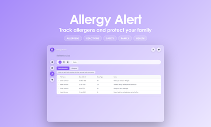 Allergy Alert - Manage