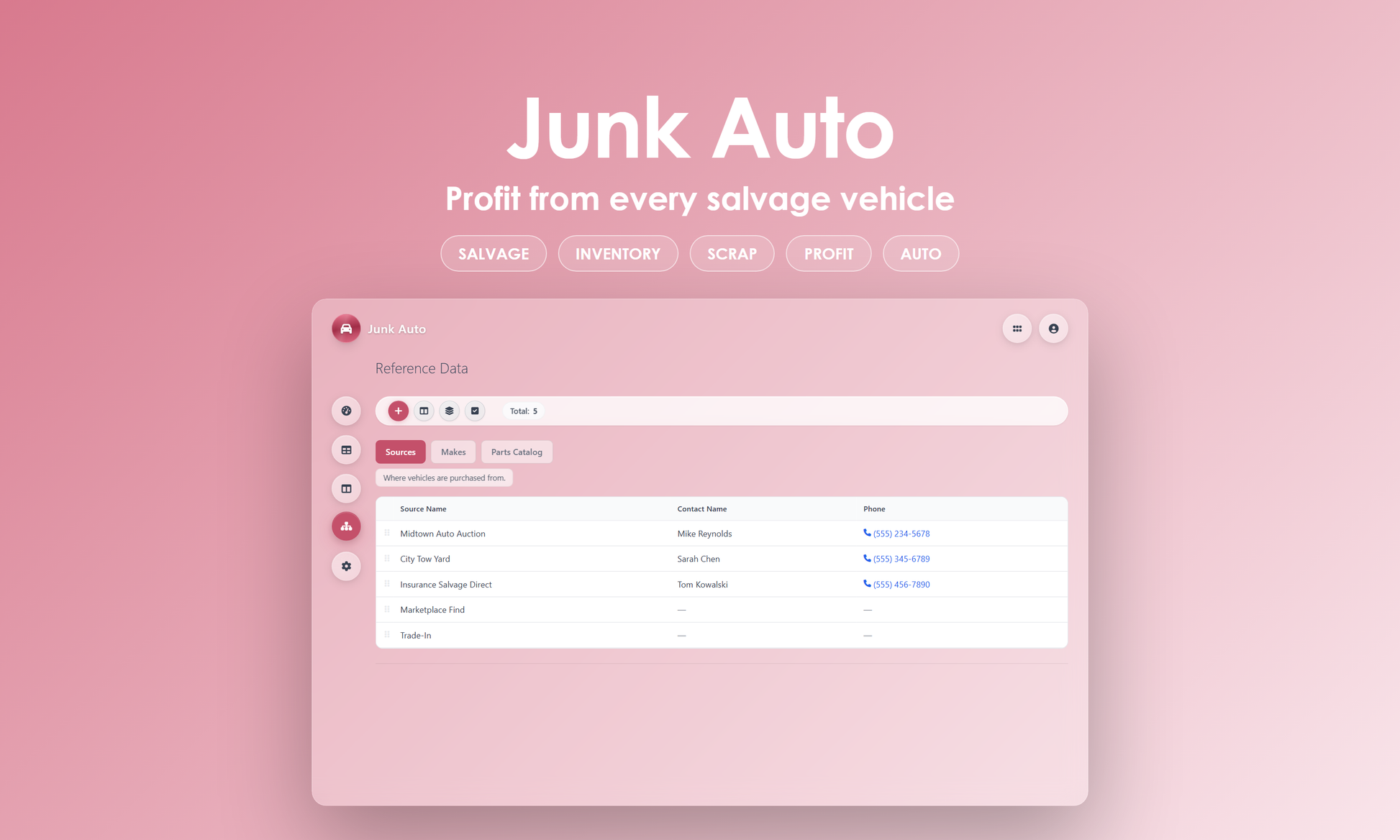 Junk Auto - Manage