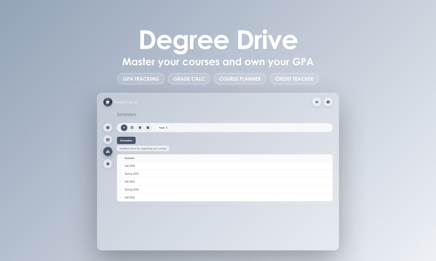 Degree Drive - Manage
