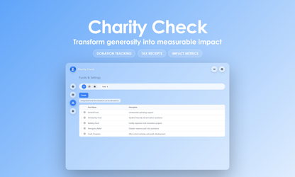 Charity Check - Manage