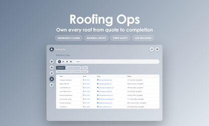 Roofing Ops - Manage