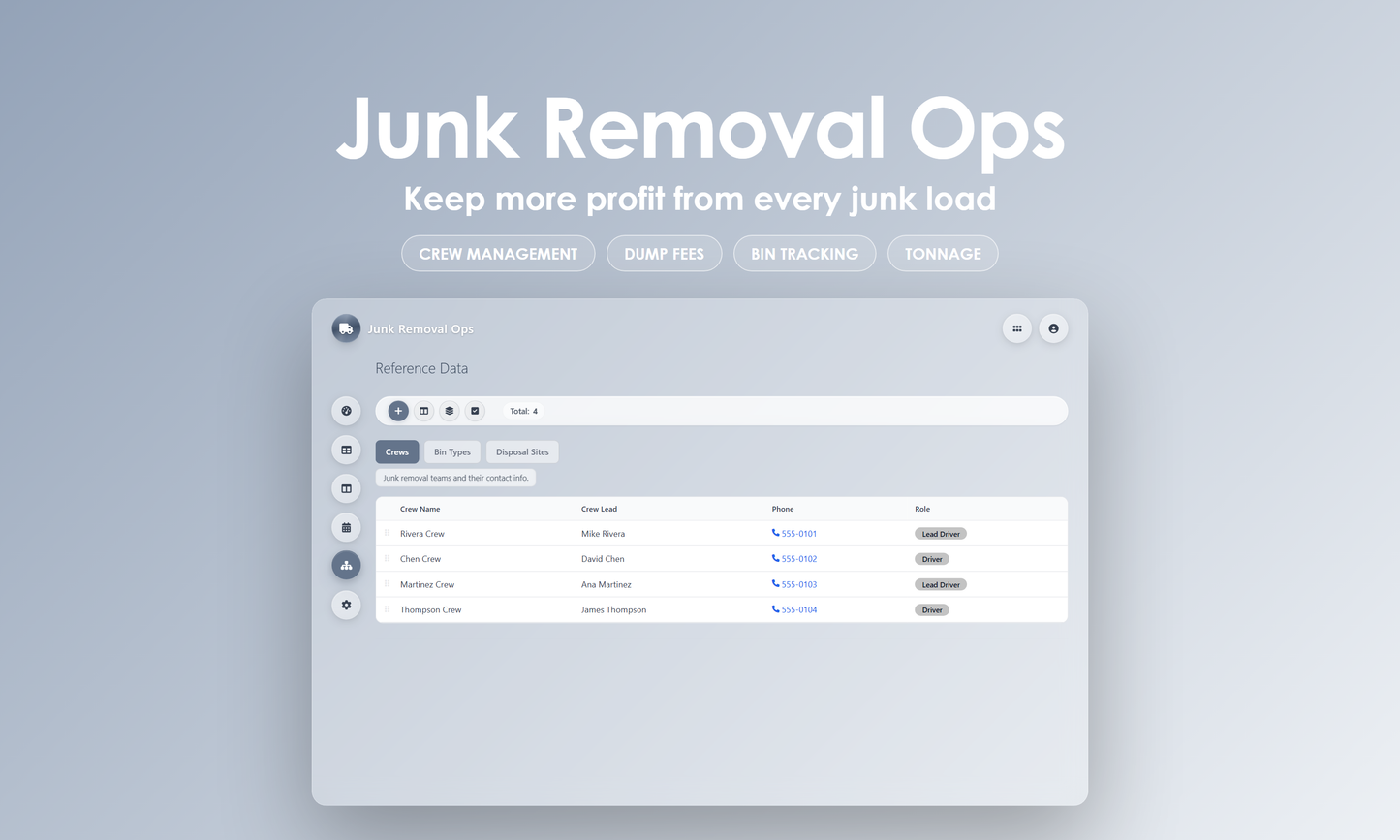 Junk Removal Ops - Manage