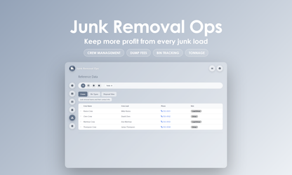 Junk Removal Ops - Manage