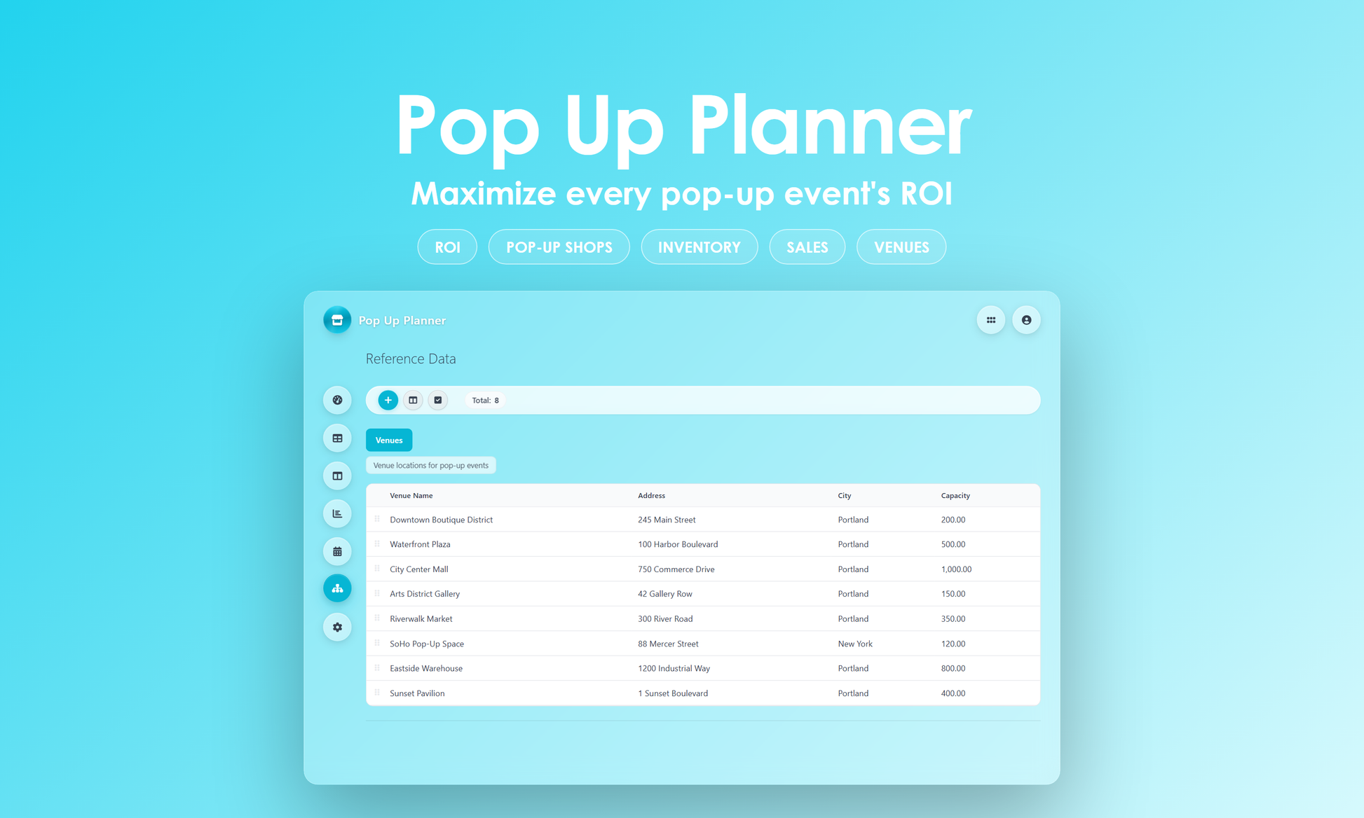 Pop Up Planner - Manage