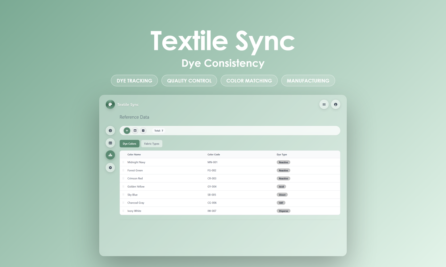 Textile Sync - Manage