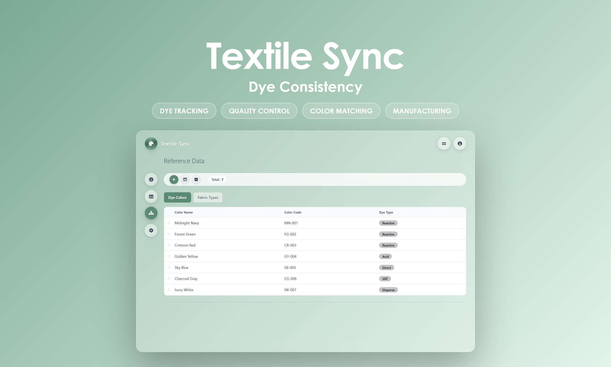 Textile Sync - Manage