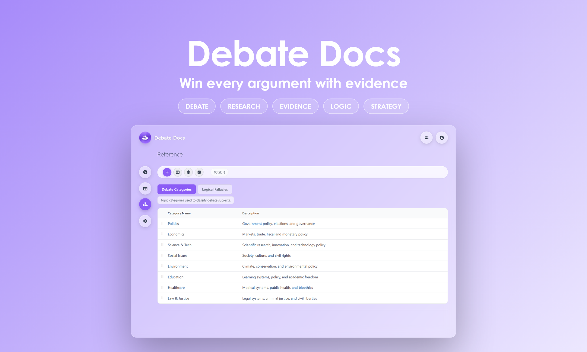 Debate Docs - Manage