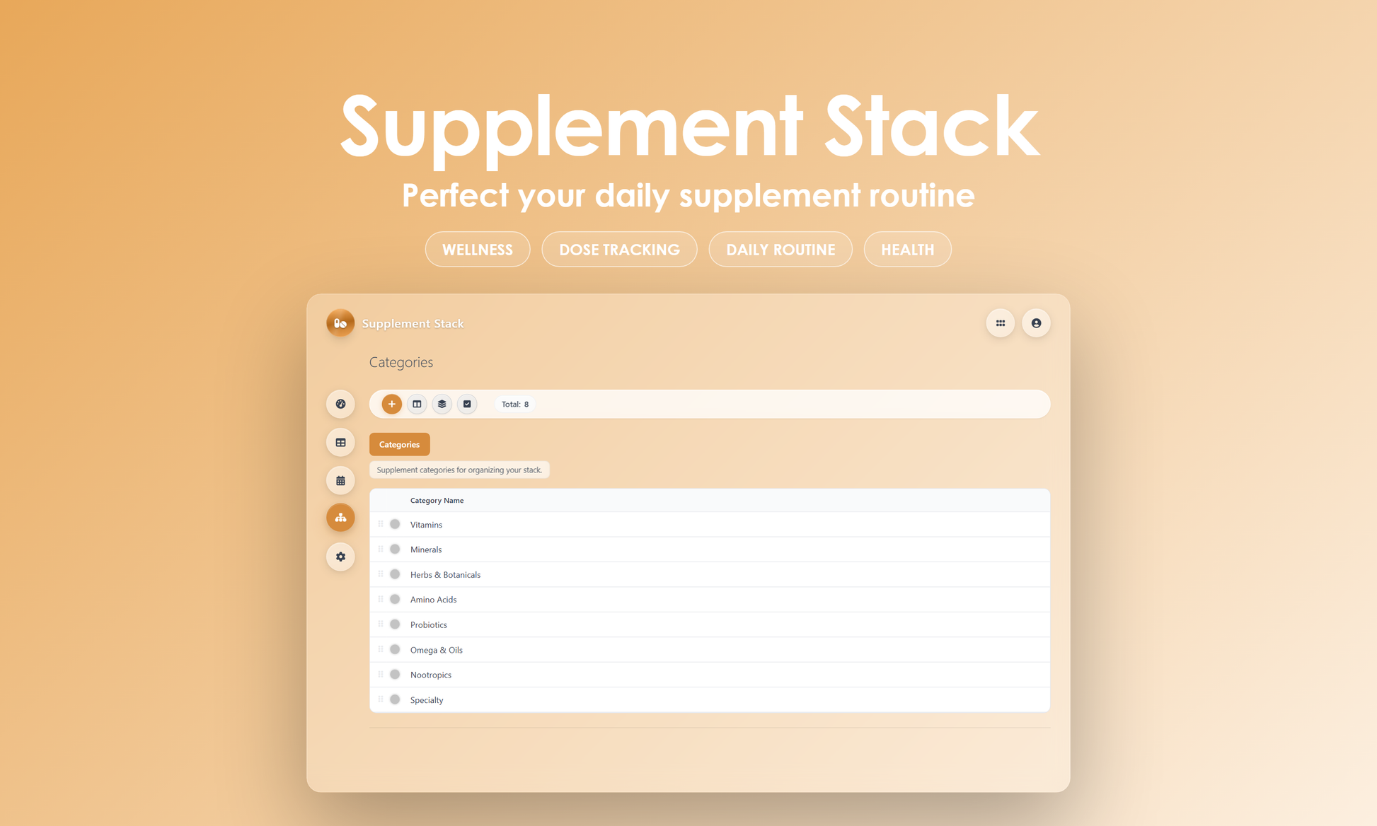 Supplement Stack - Manage