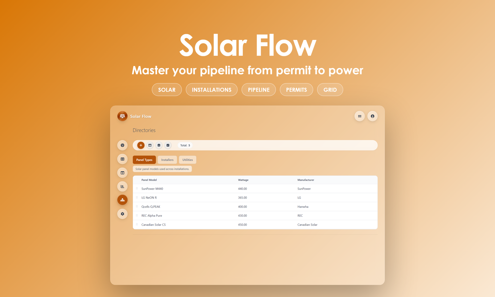 Solar Flow - Manage
