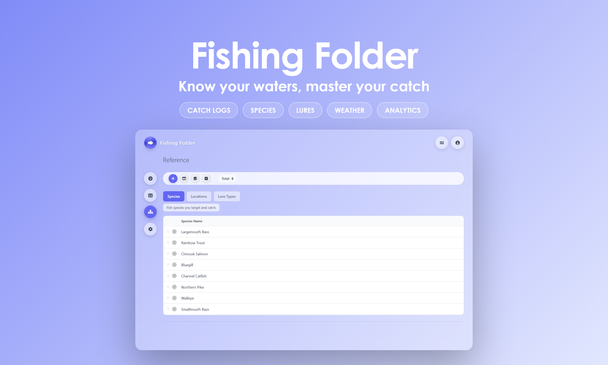 Fishing Folder - Manage