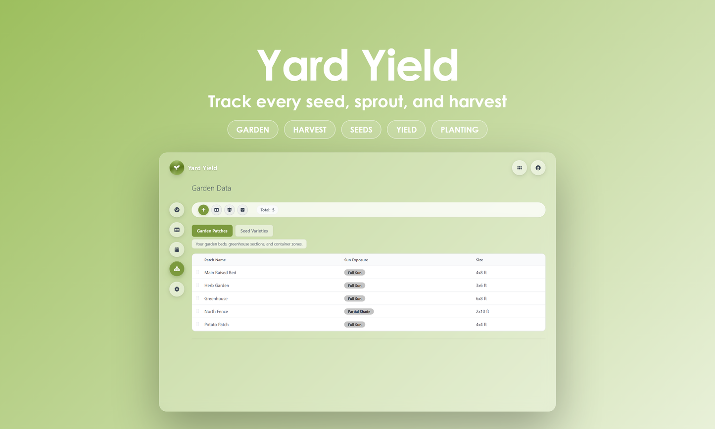 Yard Yield - Manage