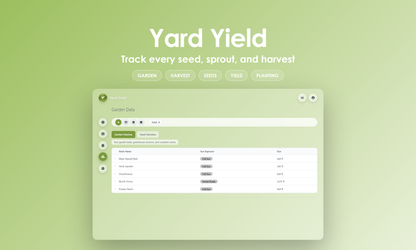 Yard Yield - Manage
