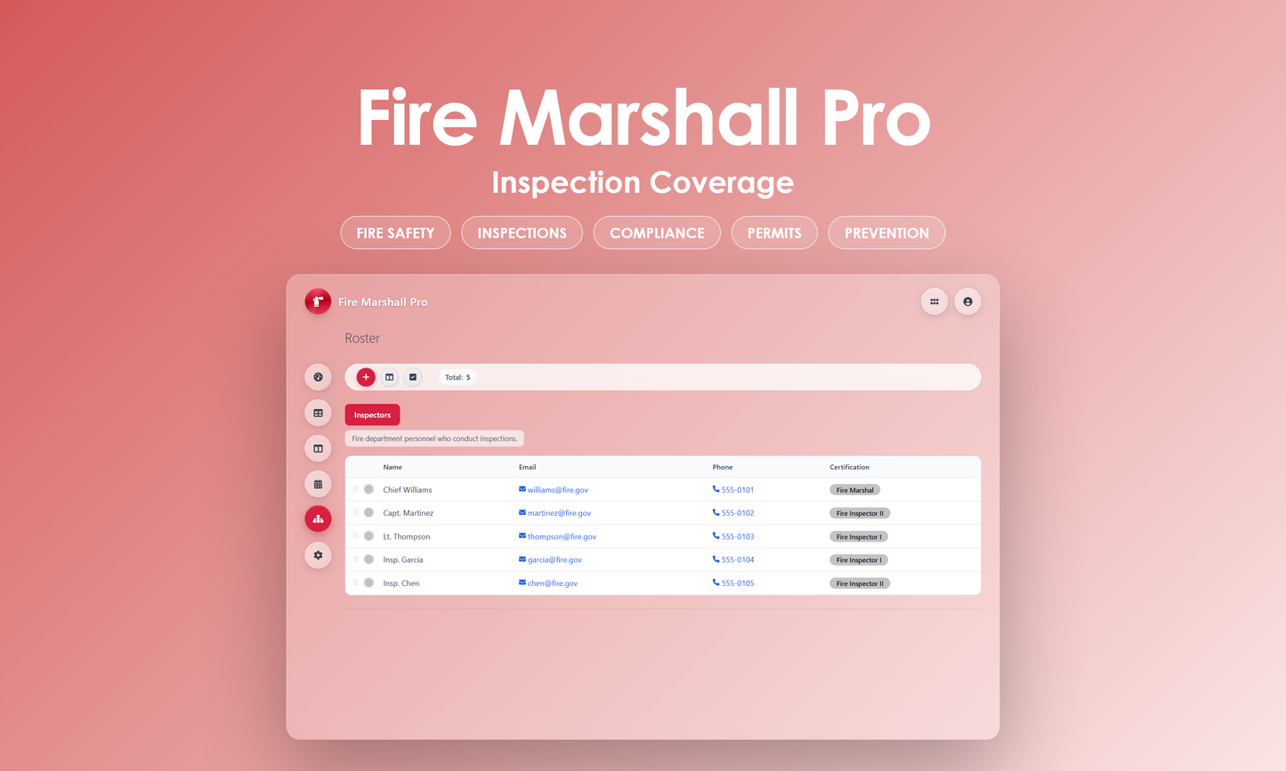 Fire Marshall Pro - Manage