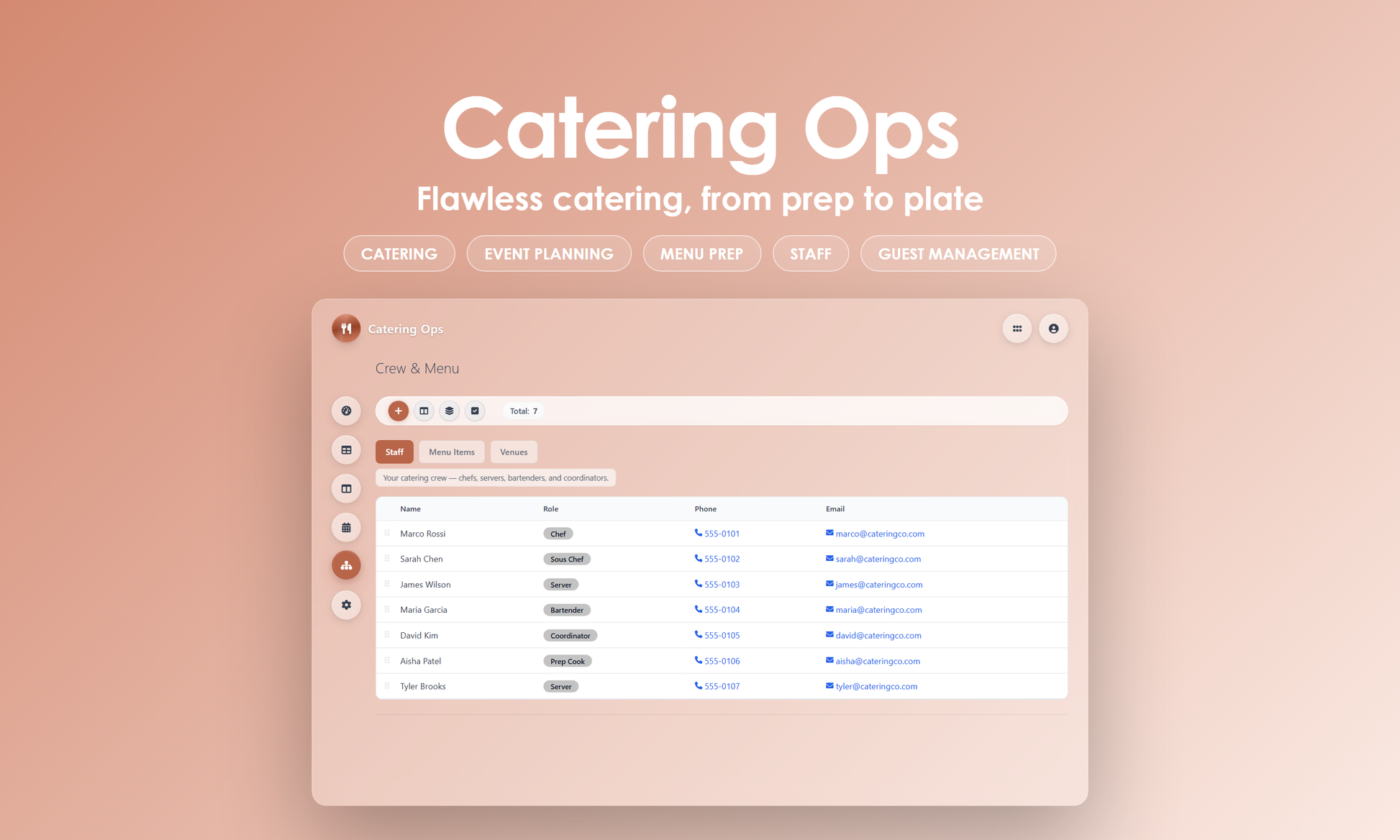 Catering Ops - Manage