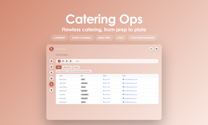 Catering Ops - Manage