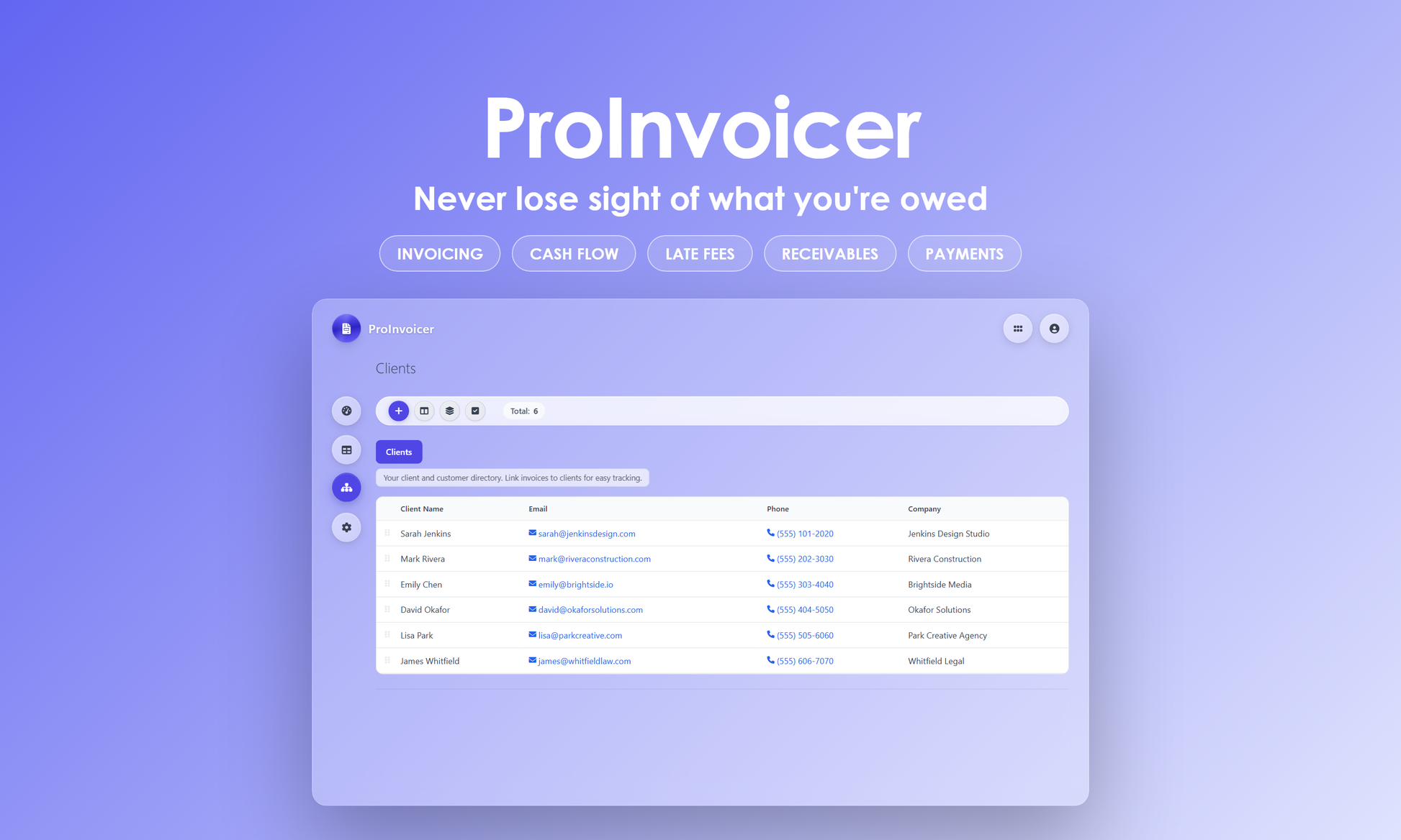 ProInvoicer - Manage