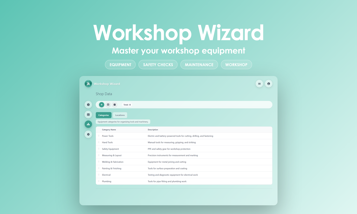 Workshop Wizard - Manage