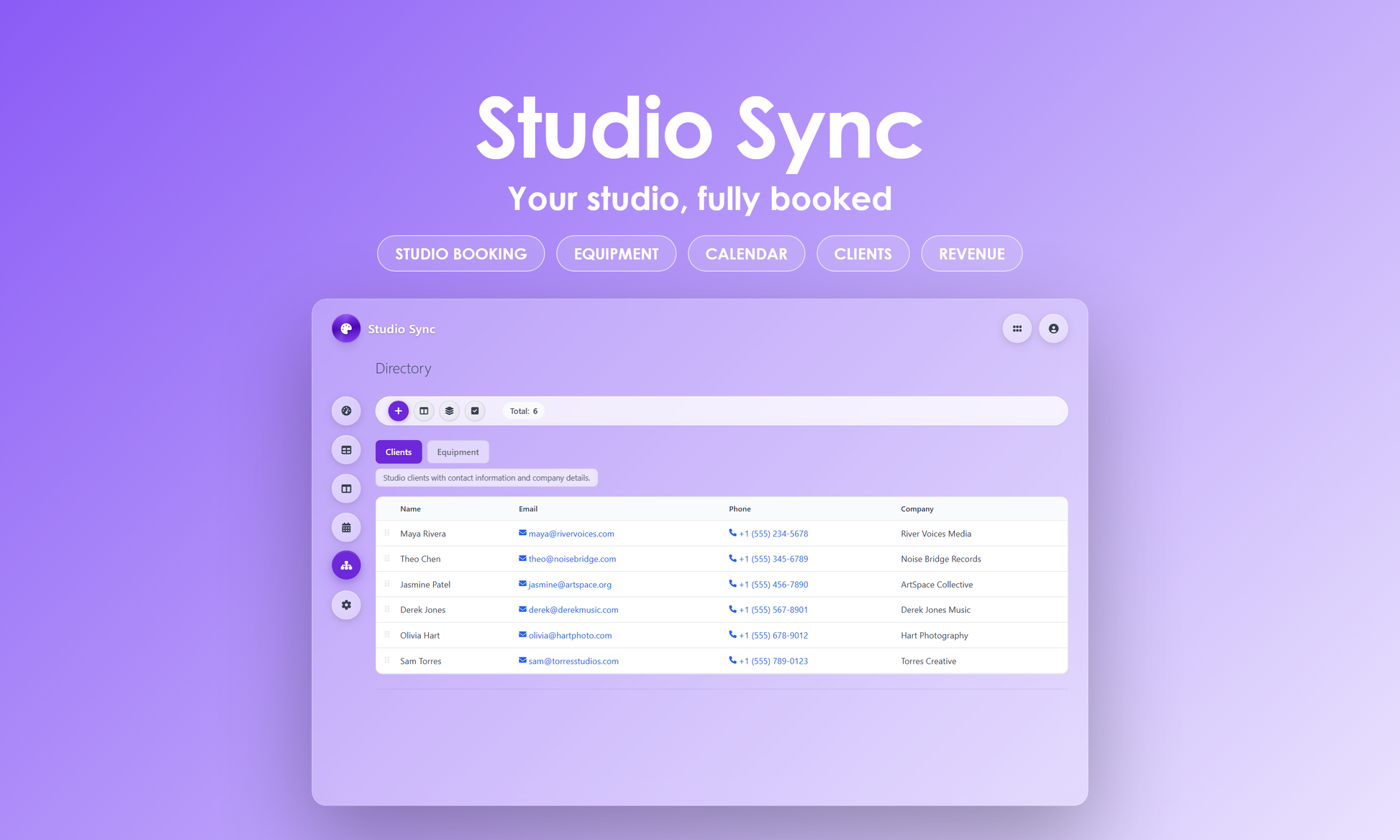 Studio Sync - Manage