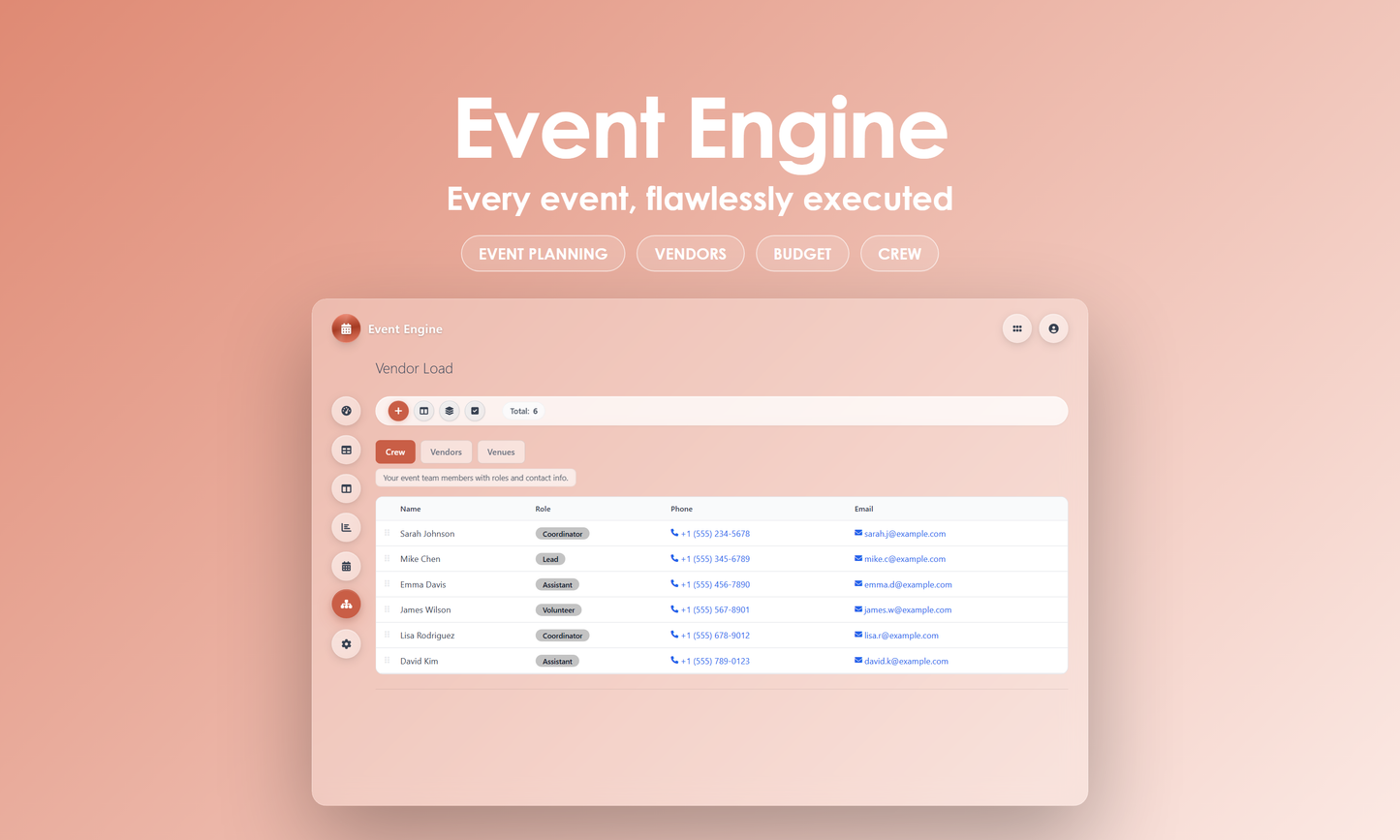 Event Engine - manage