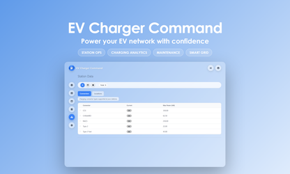 EV Charger Command - Manage