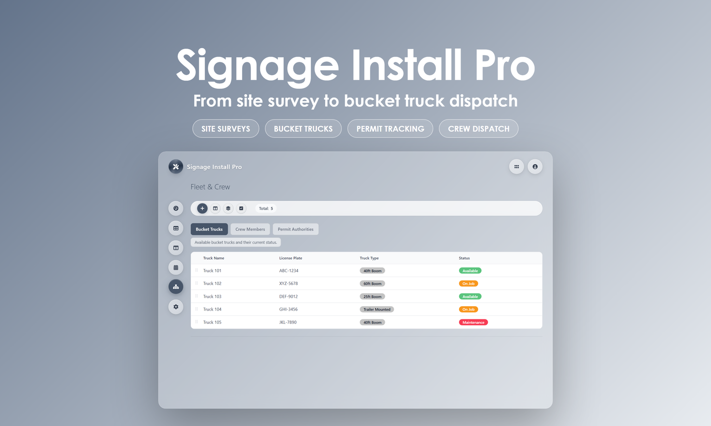 Signage Install Pro - Manage