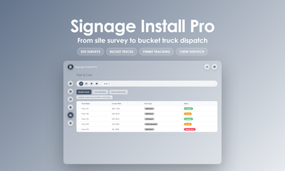 Signage Install Pro - Manage