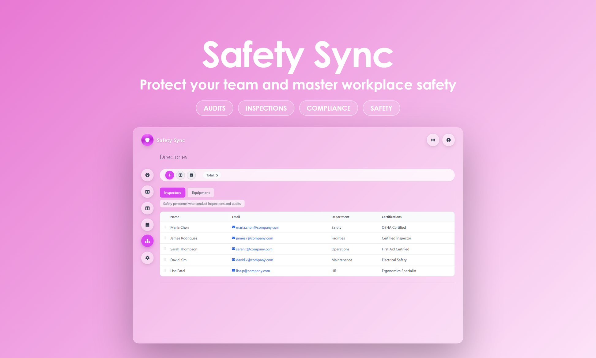 Safety Sync - Manage