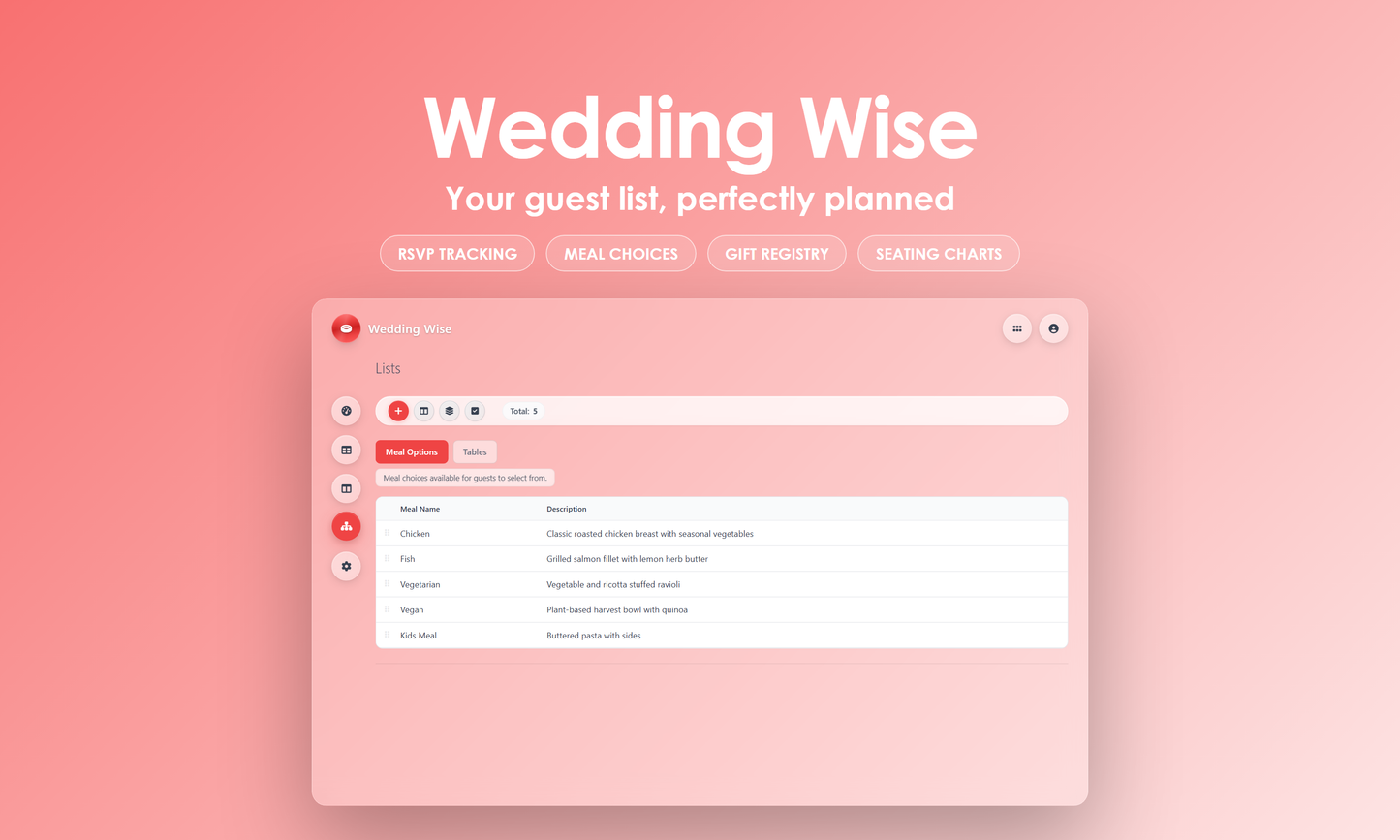 Wedding Wise - Manage