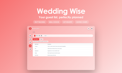 Wedding Wise - Manage