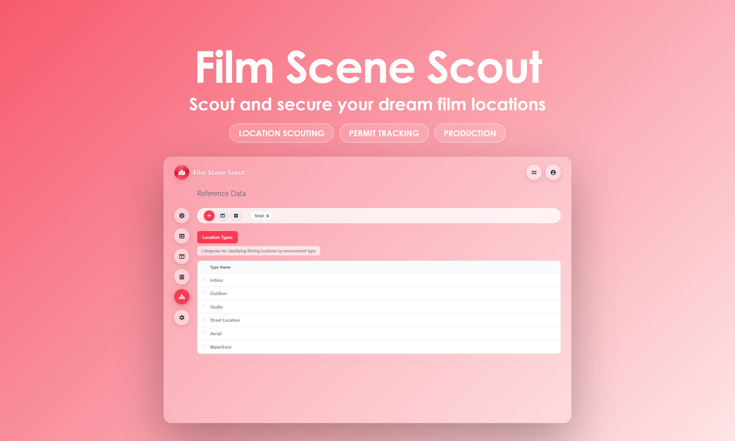 Film Scene Scout - Manage
