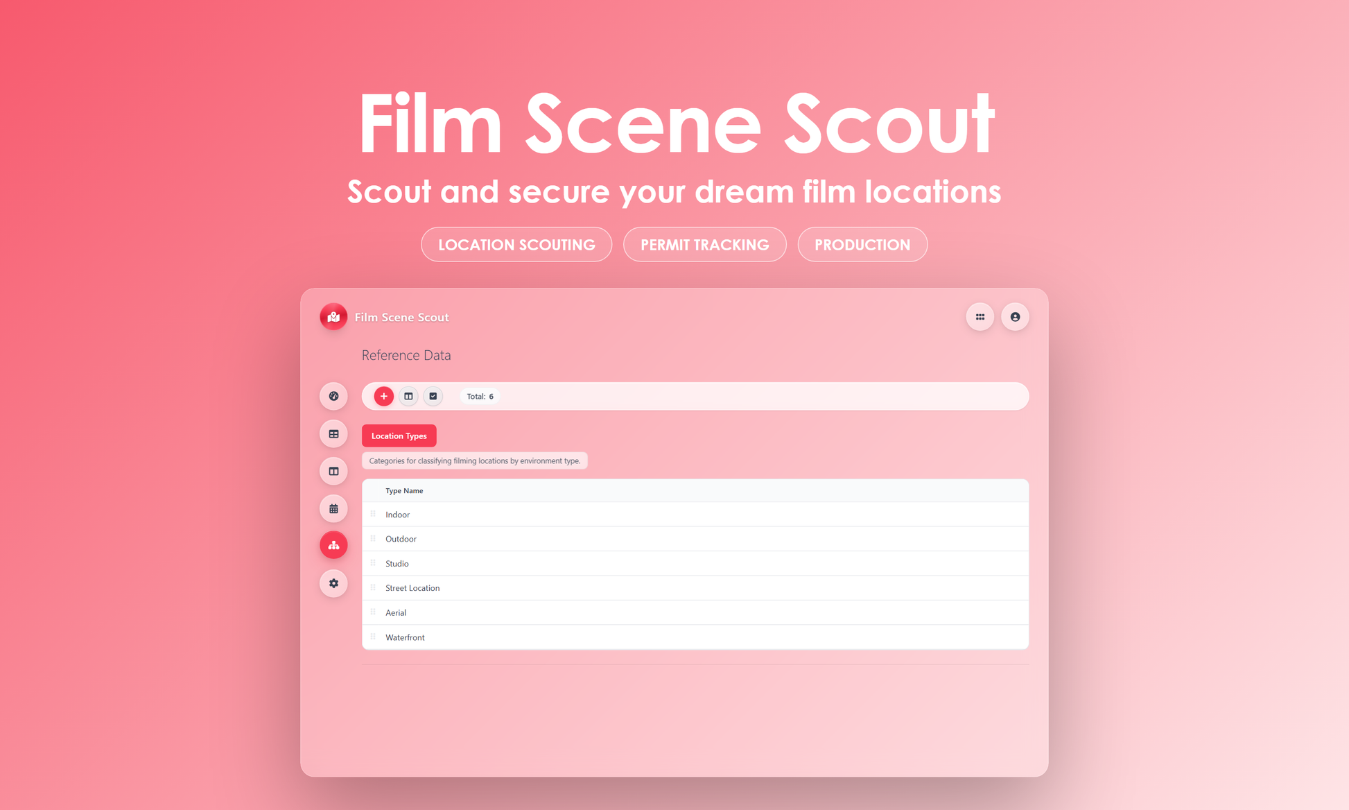 Film Scene Scout - Manage