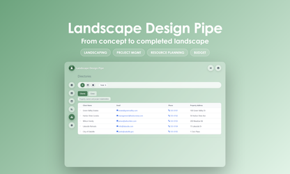 Landscape Design Pipe - Manage