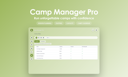 Camp Manager Pro - Manage